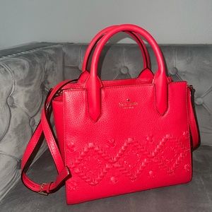 Red Kate Spade cross body purse